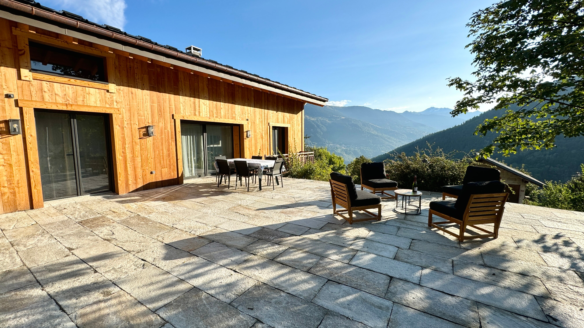 Chalet Les Allues au coucher de soleil